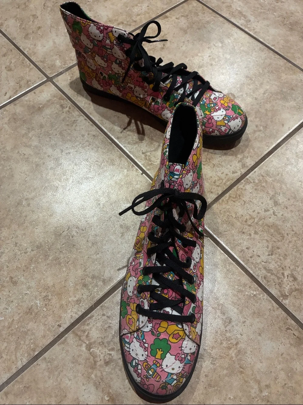 Vans Hello Kitty Pink Multi-Color High-Top Sneakers
